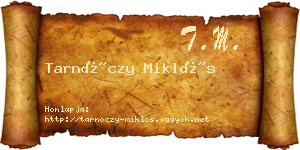 Tarnóczy Miklós névjegykártya